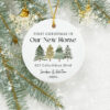 First Christmas in Our New Home Ornament – Personalized 2025 New Home Keepsake
