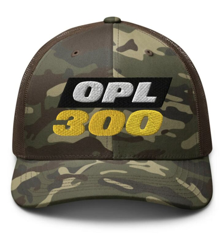 On Patrol Live OPL 300th Camouflage trucker hat