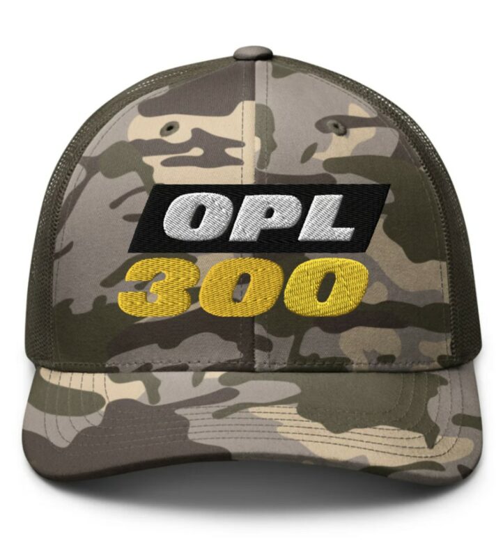 On Patrol Live OPL 300th Camouflage trucker hat