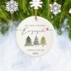 Our First Christmas Engaged Ornament – Personalized Engagement Keepsake