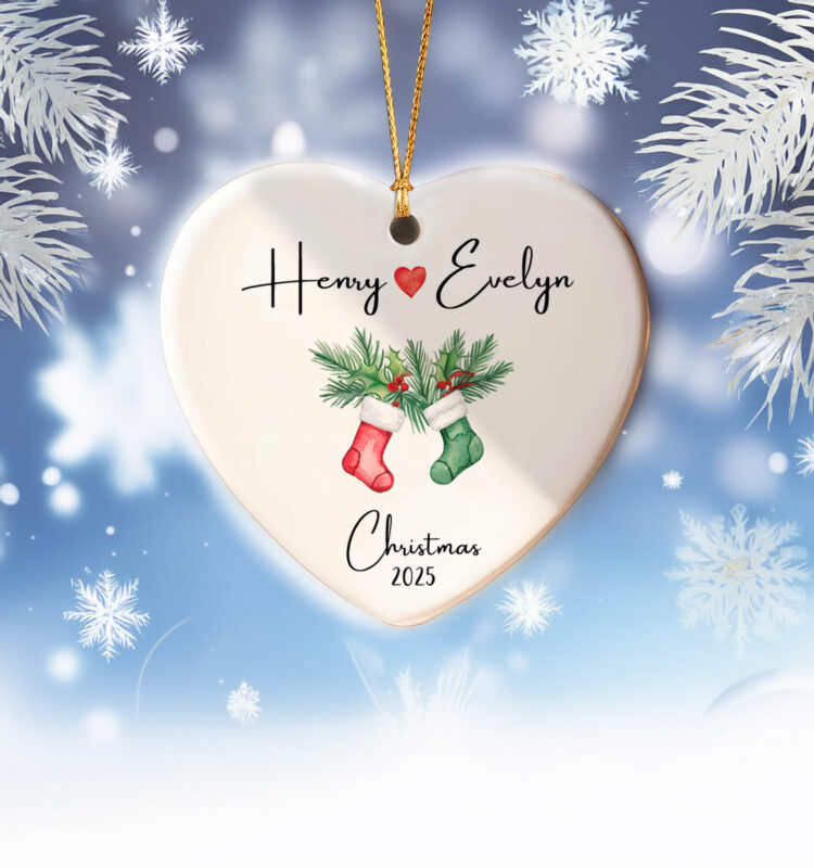 Personalized Couple Christmas Ornament 2025 – Custom Together Ornament & Keepsake Gift