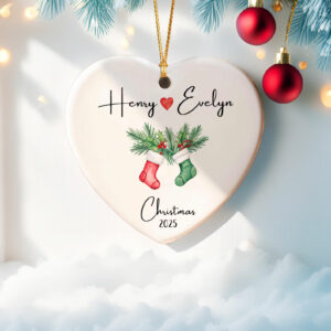 Personalized Couple Christmas Ornament 2025 – Custom Together Ornament & Keepsake Gift