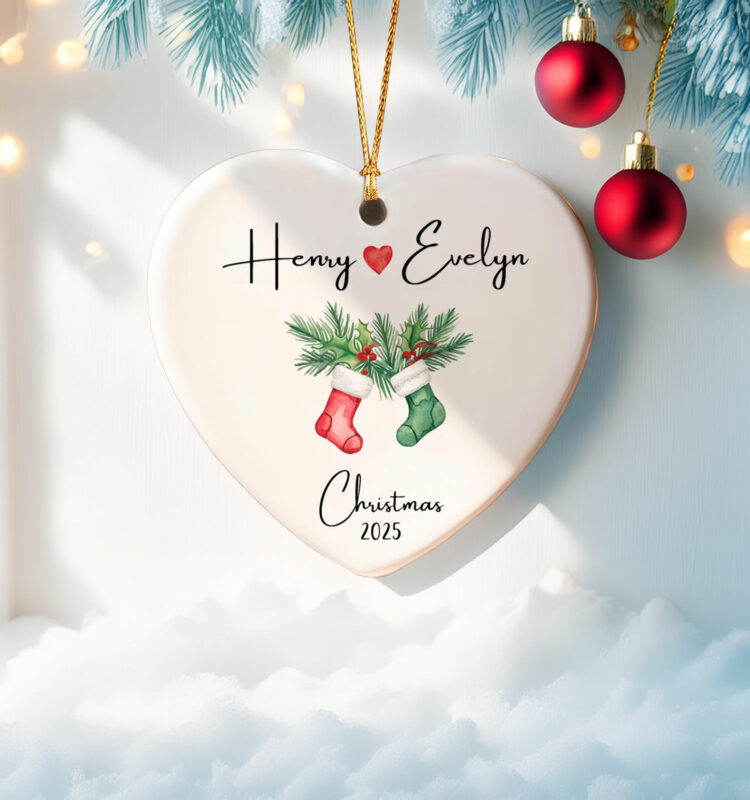 Personalized Couple Christmas Ornament 2025 – Custom Together Ornament & Keepsake Gift