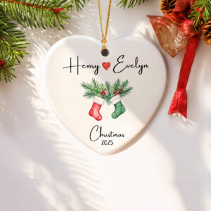 Personalized Couple Christmas Ornament 2025 – Custom Together Ornament & Keepsake Gift