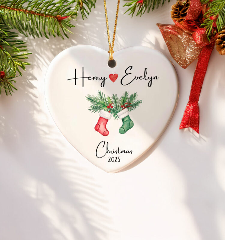 Personalized Couple Christmas Ornament 2025 – Custom Together Ornament & Keepsake Gift