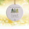 Personalized Engagement Ornament – Holiday Ceramic Keepsake for Couples