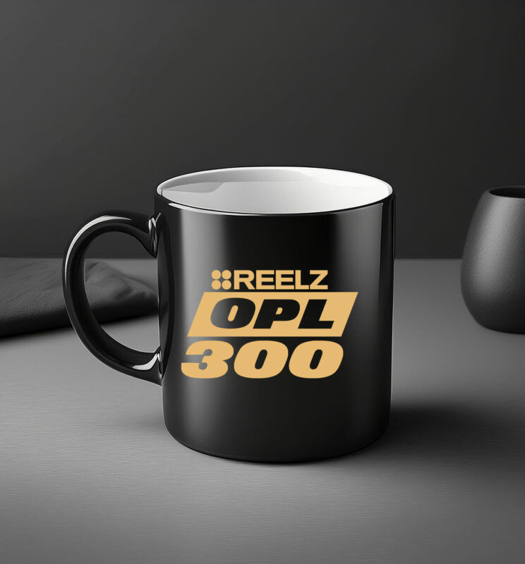 Reelz OPL 300th Episode Commemorative Mug