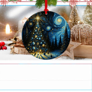 Starry Night Christmas Ornament – Elegant Holiday Decoration & Heirloom Keepsake