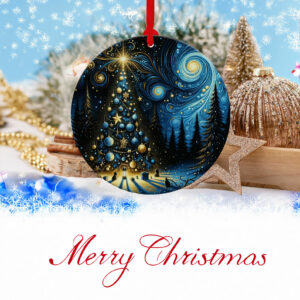 Starry Night Christmas Ornament – Elegant Holiday Decoration & Heirloom Keepsake