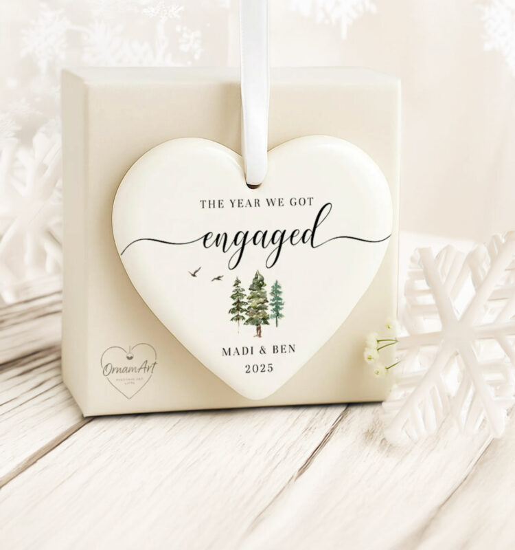 The Year We Got Engaged Ornament – Personalized Engagement Keepsake Gift