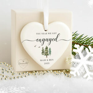 The Year We Got Engaged Ornament – Personalized Engagement Keepsake Gift
