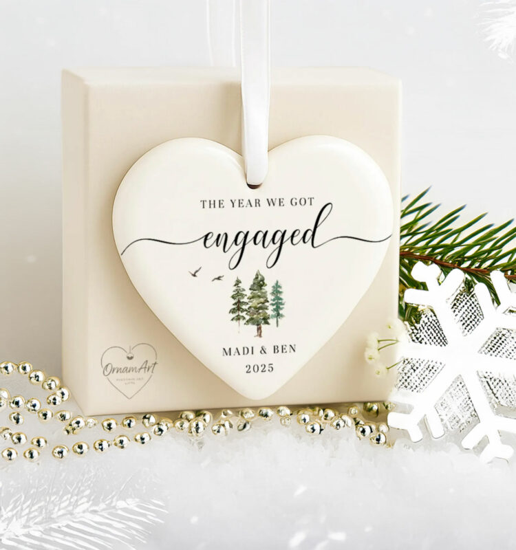 The Year We Got Engaged Ornament – Personalized Engagement Keepsake Gift