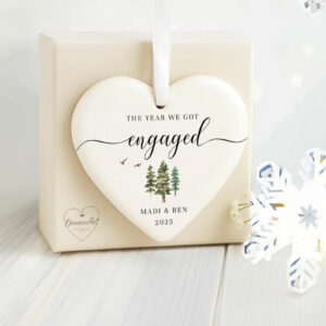 The Year We Got Engaged Ornament – Personalized Engagement Keepsake Gift