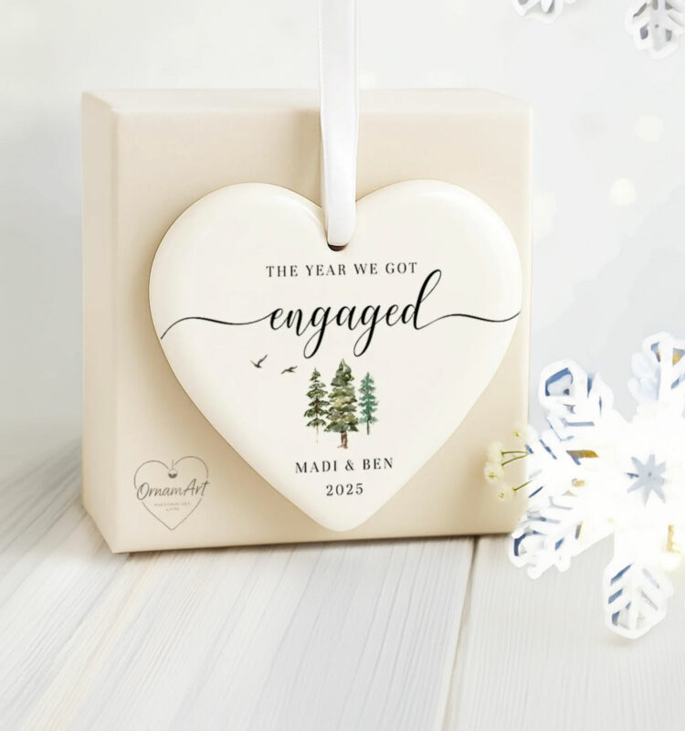 The Year We Got Engaged Ornament – Personalized Engagement Keepsake Gift