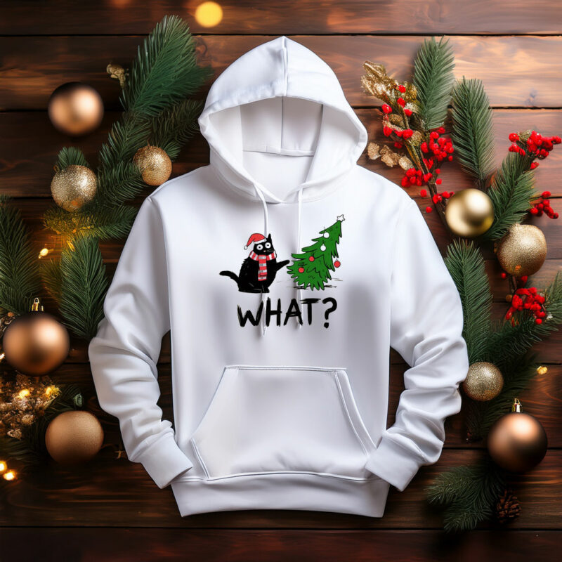 Cat What? Christmas T-Shirt