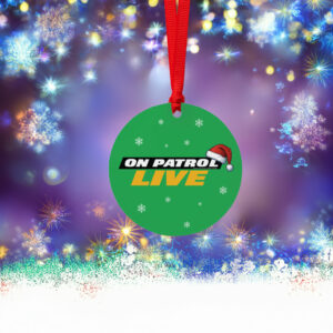 On Patrol Live Holiday Logo Green Ornament