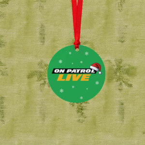 On Patrol Live Holiday Logo Green Ornament