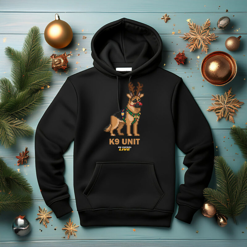 On Patrol Live K9 Unit Fleece Holiday Sweatshirt