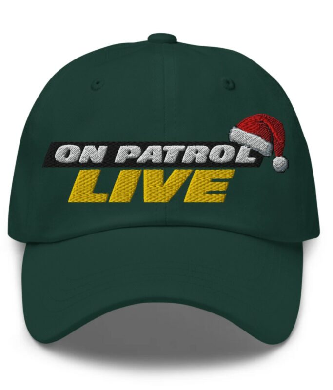 On Patrol Live Logo Santa Clause Hat