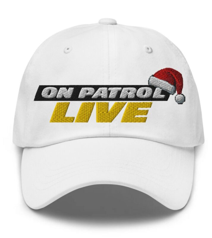 On Patrol Live Logo Santa Clause Hat
