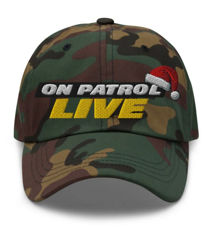 On Patrol Live Logo Santa Clause Hat