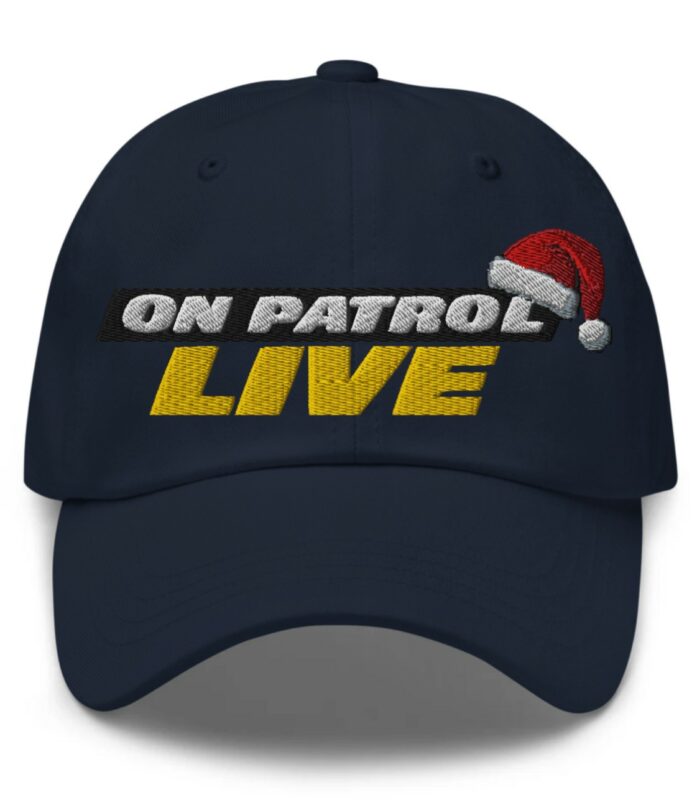 On Patrol Live Logo Santa Clause Hat