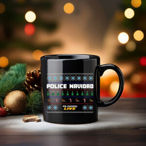 On Patrol Live Police Navidad Santa Claus Hat Mug