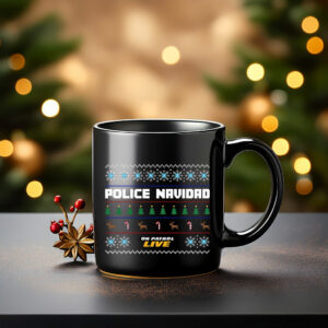 On Patrol Live Police Navidad Santa Claus Hat Mug