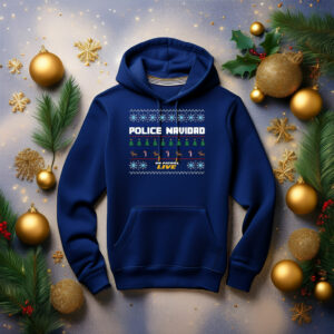 On Patrol Live Police Navidad Santa Clause Hat Fleece Sweatshirt