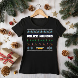 On Patrol Live Police Navidad Santa Clause Hat Fleece Sweatshirt