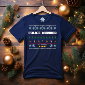 On Patrol Live Police Navidad Santa Clause Hat Fleece Sweatshirt