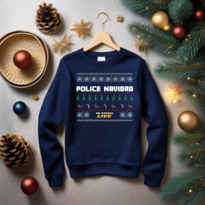 On Patrol Live Police Navidad Santa Clause Hat Fleece Sweatshirt