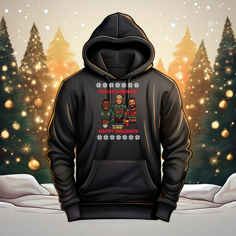 On Patrol Live Police Navidad with Hosts Fleece Sweatshirt