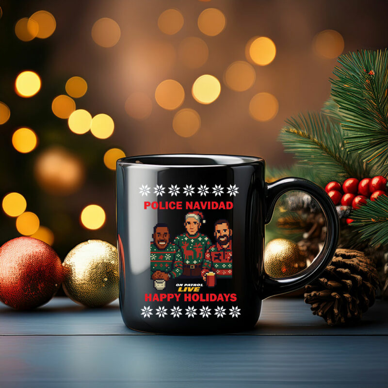 On Patrol Live Police Navidad with Hosts Mug