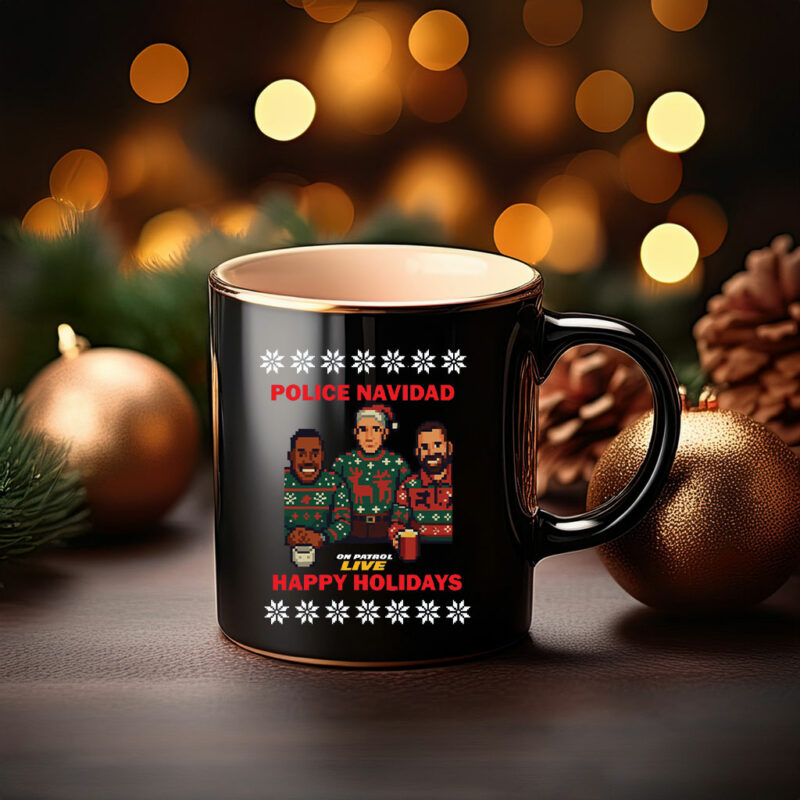 On Patrol Live Police Navidad with Hosts Mug
