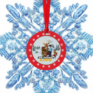 On Patrol Live Reindeer Field Sobriety Test Red Ornament