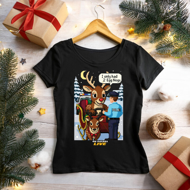 On Patrol Live Reindeer Ugly Christmas Sweater Fleece Sweatshirt