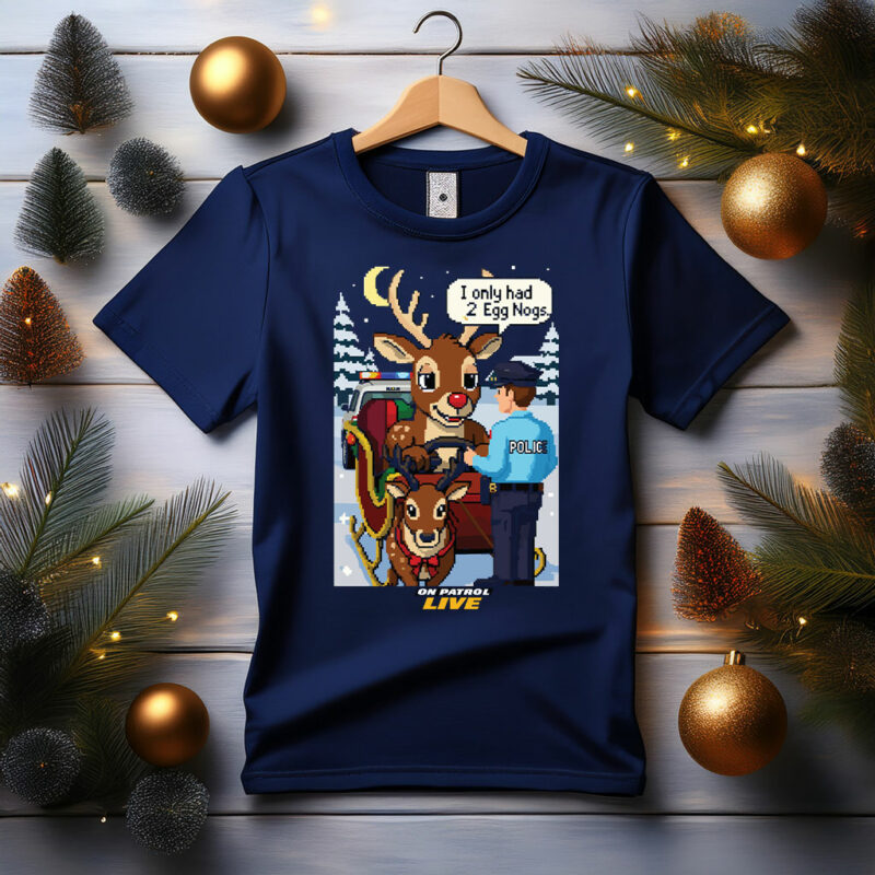 On Patrol Live Reindeer Ugly Christmas Sweater Fleece Sweatshirt
