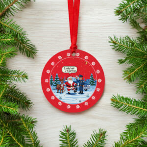 On Patrol Live Santa's Field Sobriety Test Red Ornament