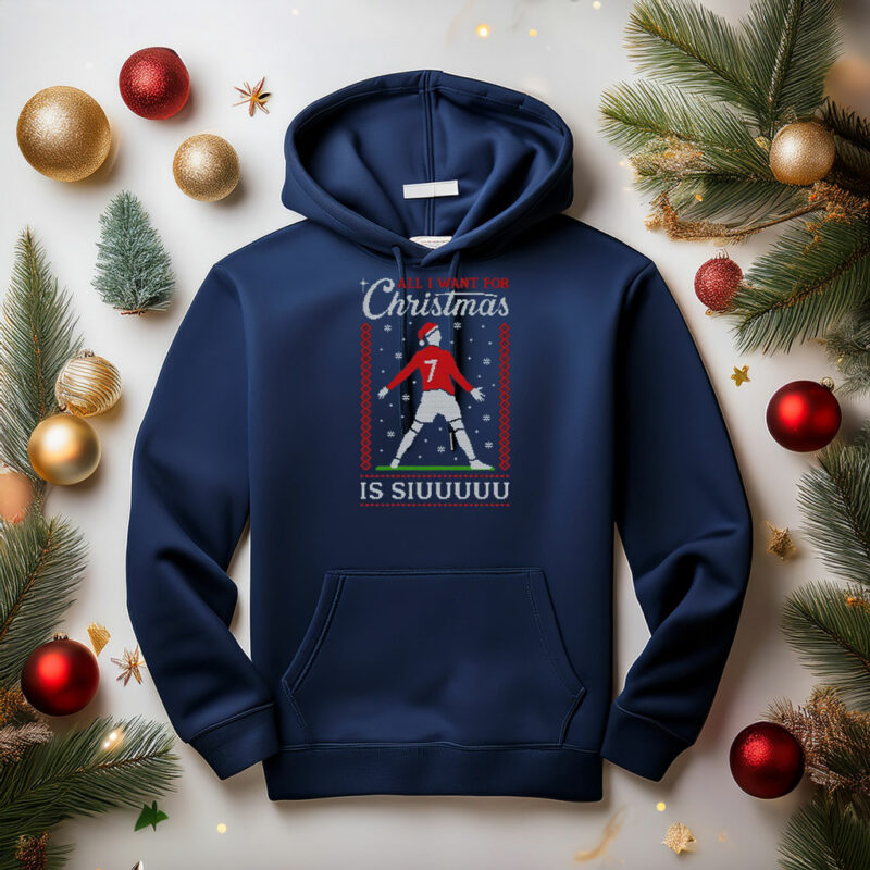 Ronaldo All I want for chistmas is Siuu T-shirt