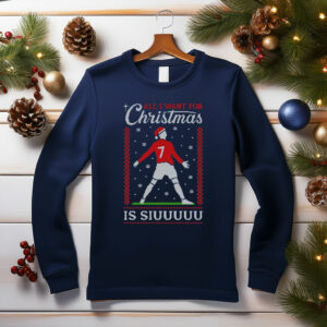 Ronaldo All I want for chistmas is Siuu T-shirt
