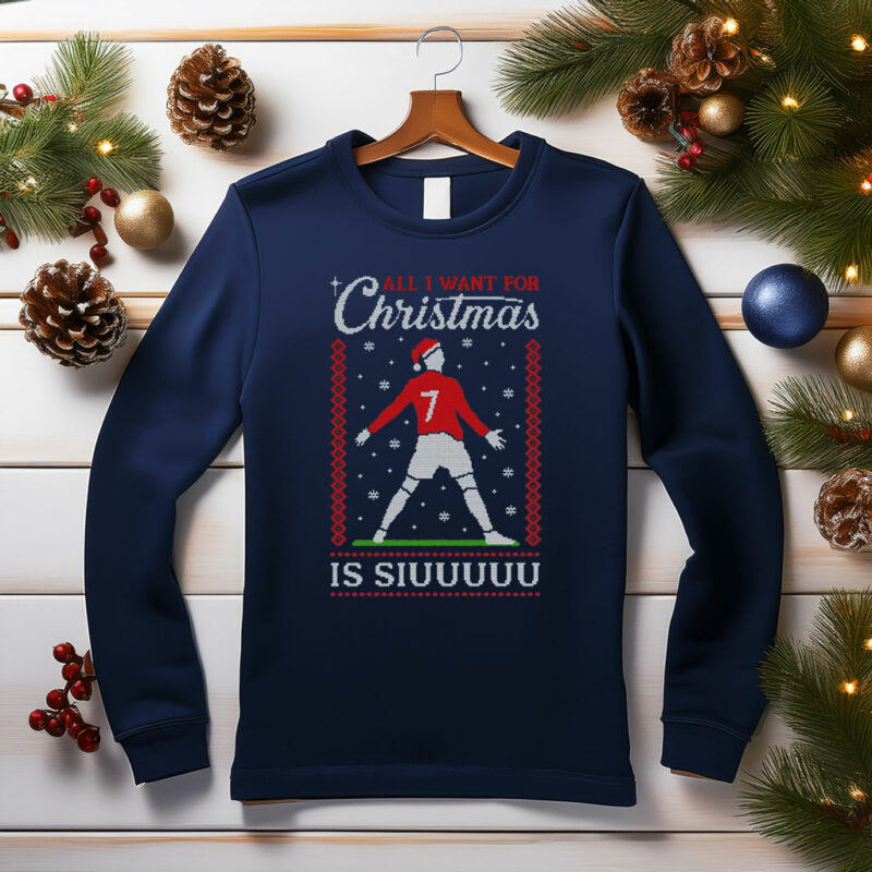 Ronaldo All I want for chistmas is Siuu T-shirt