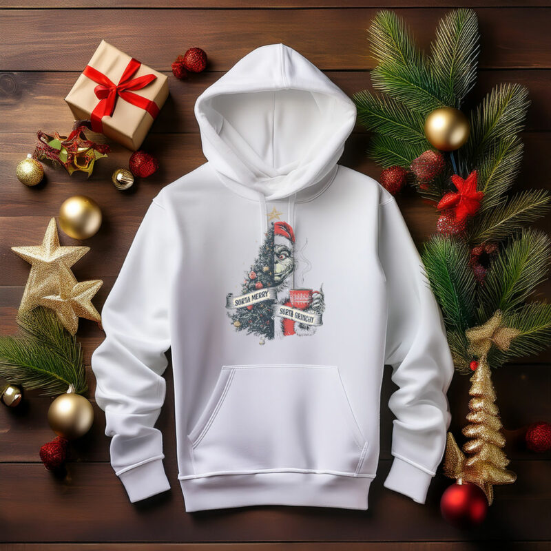 Sorta Merry Sorta Grinchy Christmas Tree T-Shirt