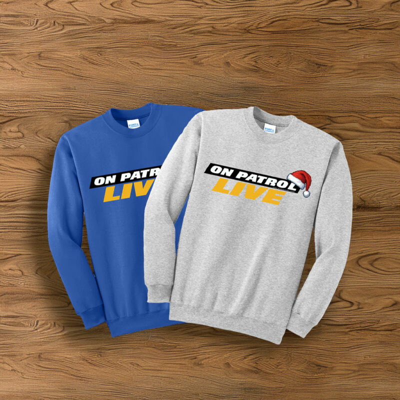 Dan Abrams On Patrol Live Logo Santa Clause Hat Sweatshirt