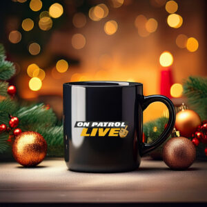 On Patrol Live Hanukkah Logo with Dreidel Mug