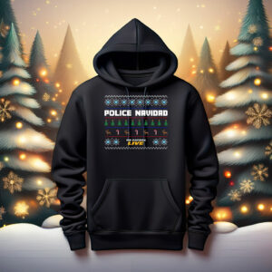 On Patrol Live Police Navidad Santa Clause Hat Fleece Sweatshirt