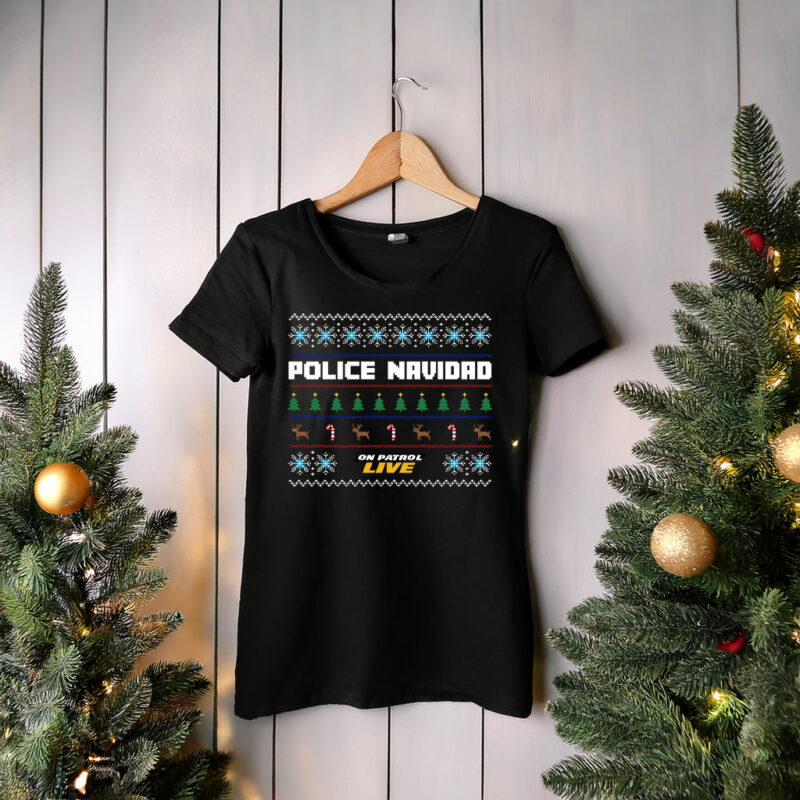 On Patrol Live Police Navidad Santa Clause Hat Fleece Sweatshirt