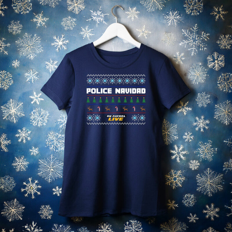 On Patrol Live Police Navidad Santa Clause Hat Fleece Sweatshirt
